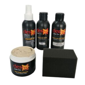 Derby Deri Direksiyon, Deri Döşeme Boyası 5 li Set Standart Renkler .Koyu Bej